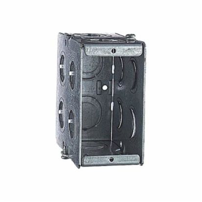 Thomas & Betts Steel City® GW-135-G Gangable Masonry Box, Steel, 22 cu-in Capacity, 1 Gangs, 1 Outlets, 22 Knockouts